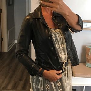 Black leather jacket